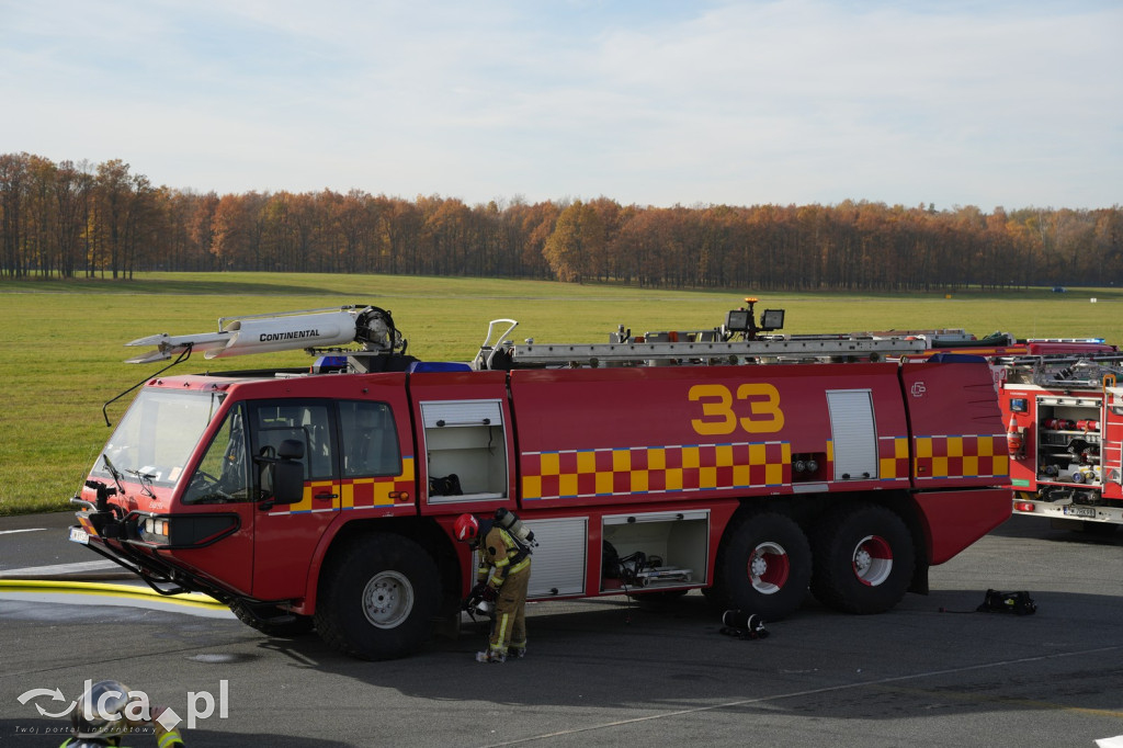 Tak wyglądały ćwiczenia na wrocławskim lotnisku