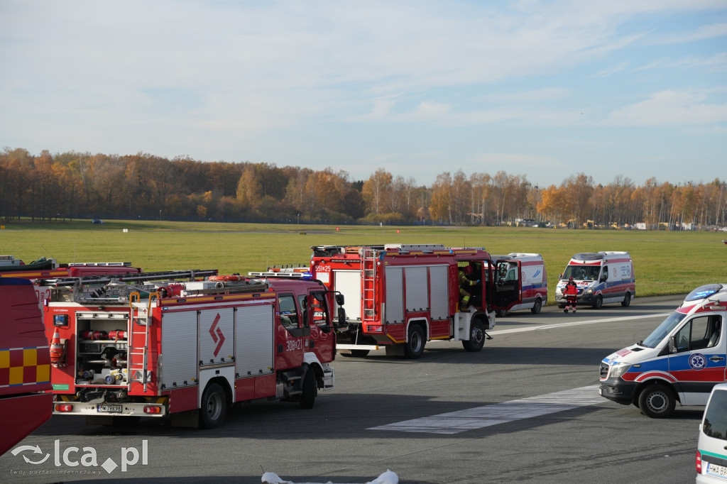 Tak wyglądały ćwiczenia na wrocławskim lotnisku