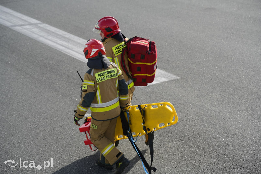 Tak wyglądały ćwiczenia na wrocławskim lotnisku
