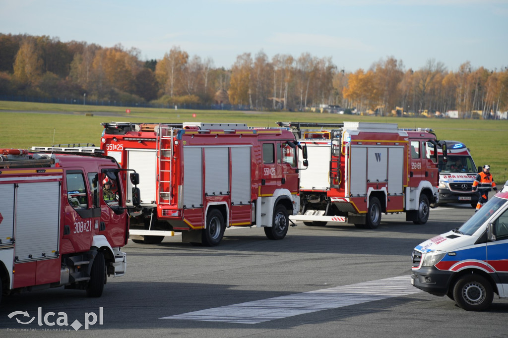 Tak wyglądały ćwiczenia na wrocławskim lotnisku
