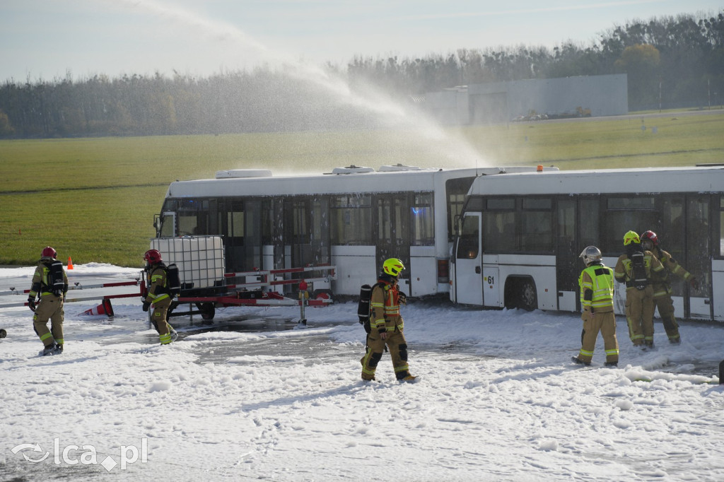 Tak wyglądały ćwiczenia na wrocławskim lotnisku