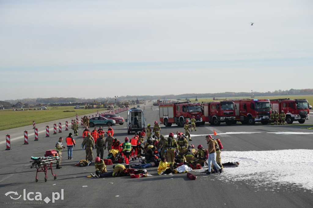 Tak wyglądały ćwiczenia na wrocławskim lotnisku