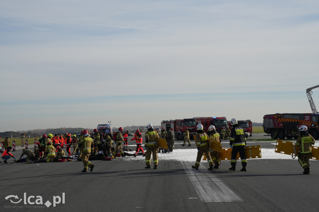 Tak wyglądały ćwiczenia na wrocławskim lotnisku