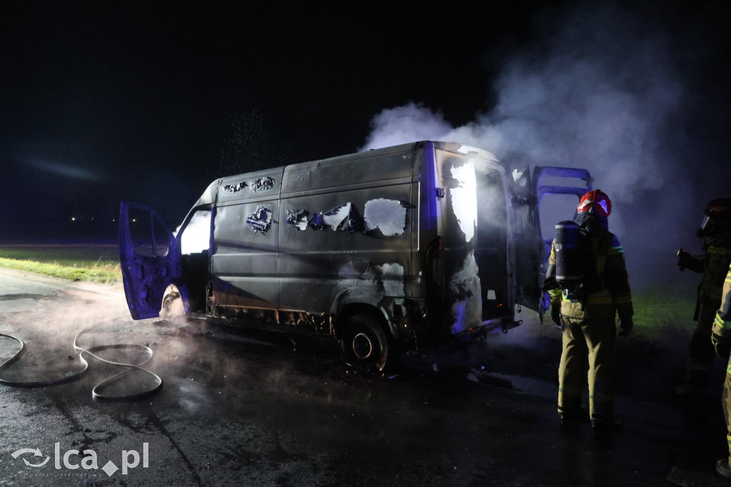 Spłonął Peugeot Boxer na Pątnowskiej