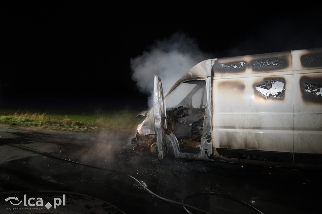 Spłonął Peugeot Boxer na Pątnowskiej