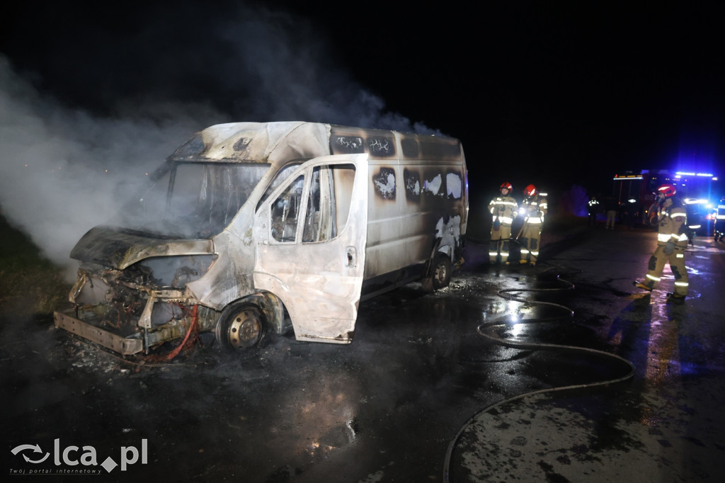 Spłonął Peugeot Boxer na Pątnowskiej
