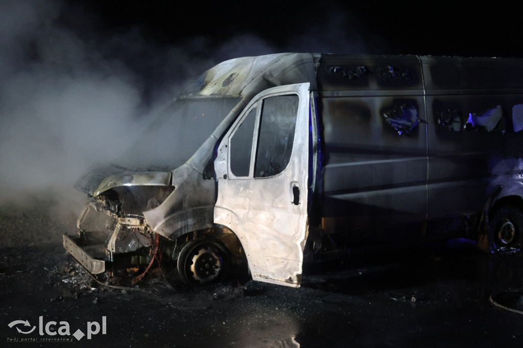 Spłonął Peugeot Boxer na Pątnowskiej