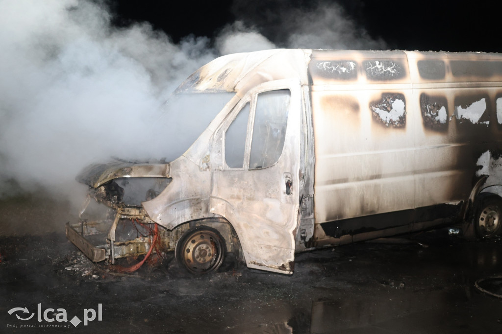 Spłonął Peugeot Boxer na Pątnowskiej