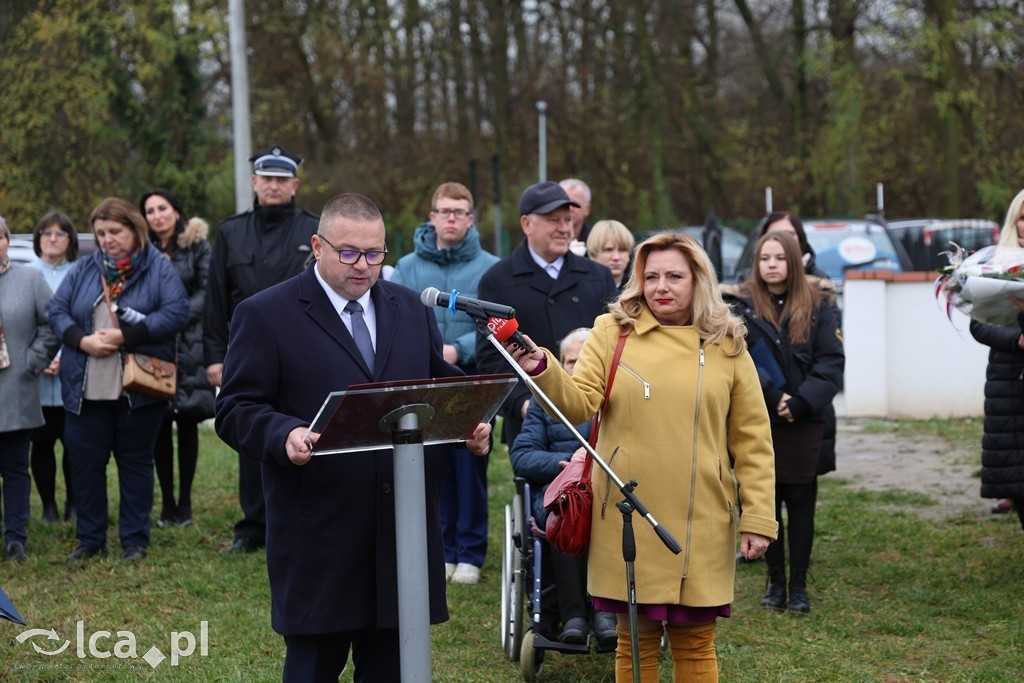 Odsłonięcie tablicy w Szczytnikach nad Kaczawą