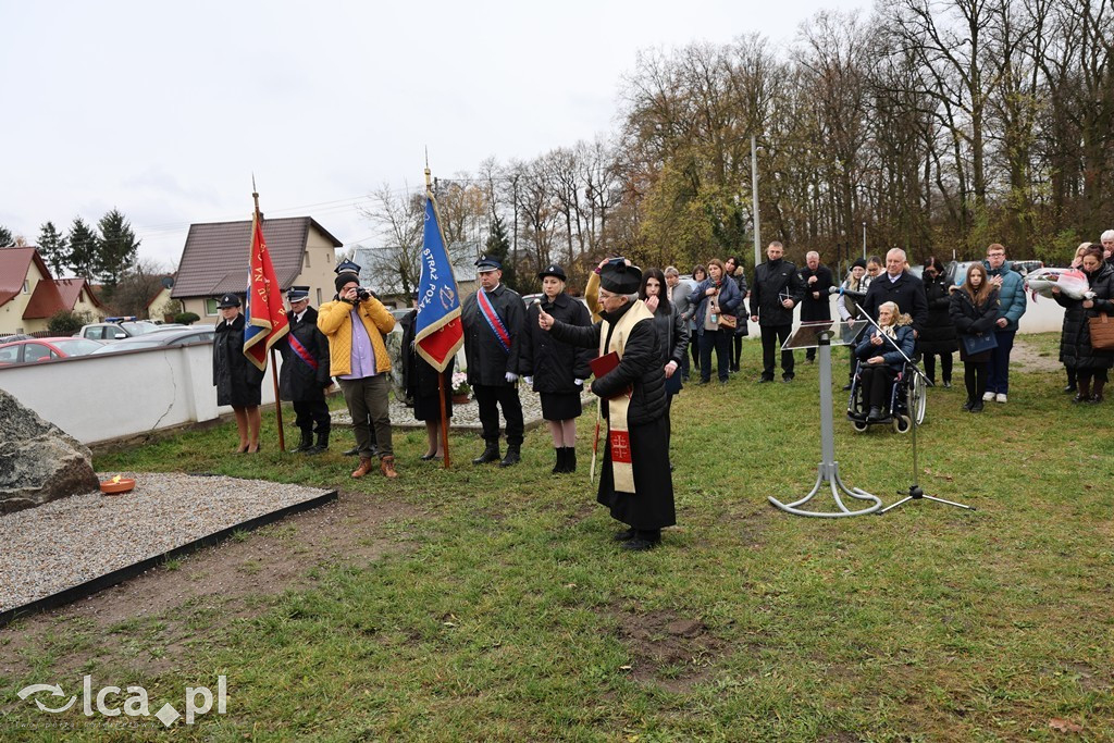 Odsłonięcie tablicy w Szczytnikach nad Kaczawą