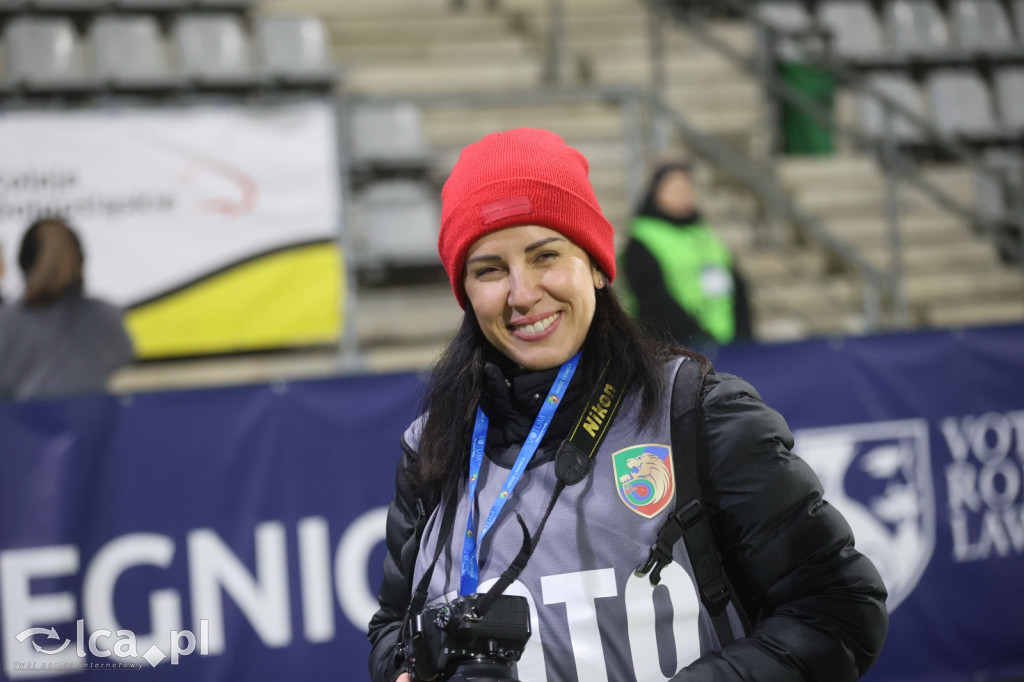 Kibice na meczu Miedzi z Tychami