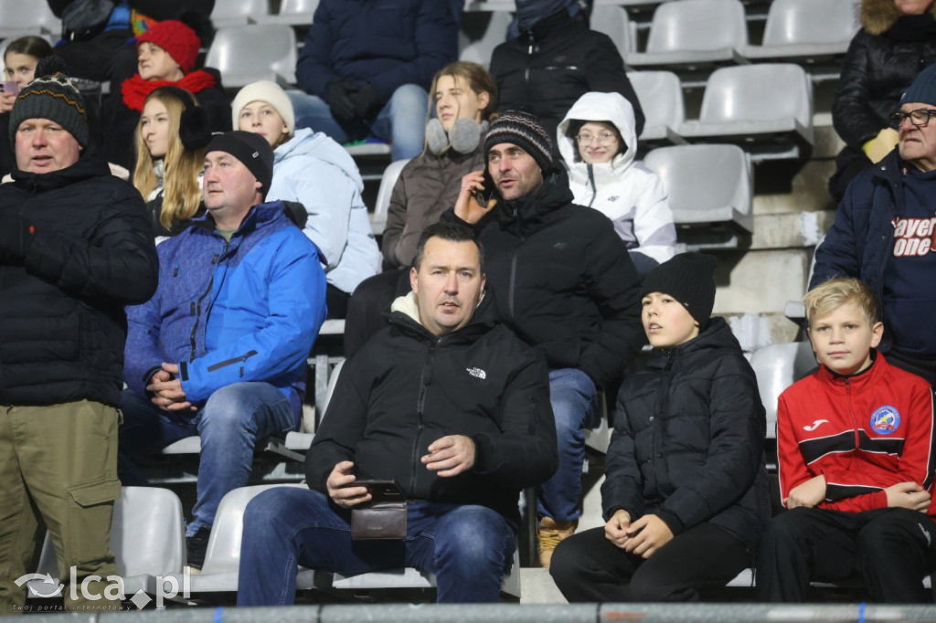 Kibice na meczu Miedzi z Tychami