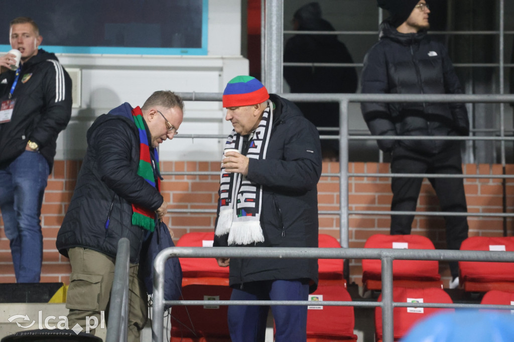 Kibice na meczu Miedzi z Tychami