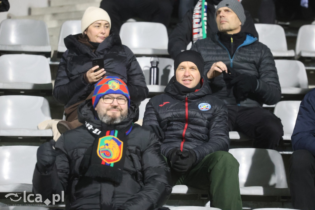 Kibice na meczu Miedzi z Tychami
