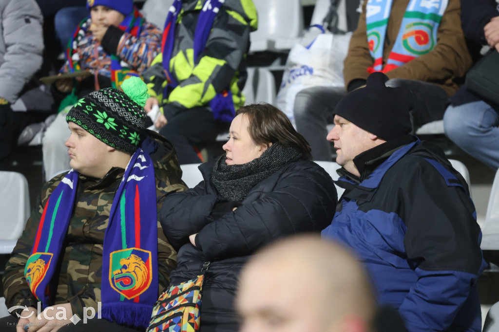 Kibice na meczu Miedzi z Tychami