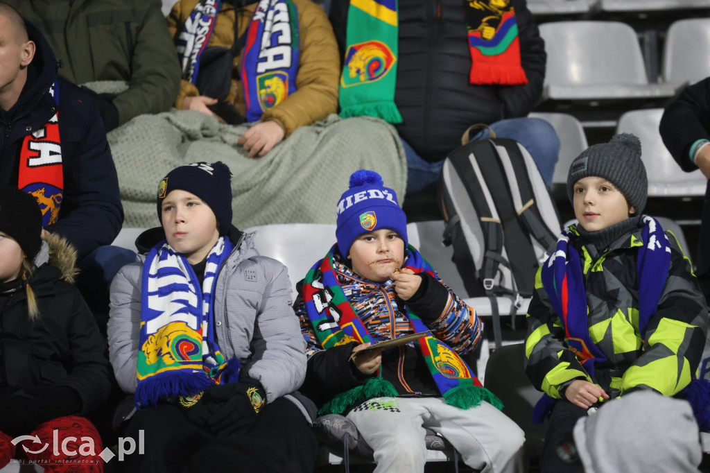 Kibice na meczu Miedzi z Tychami