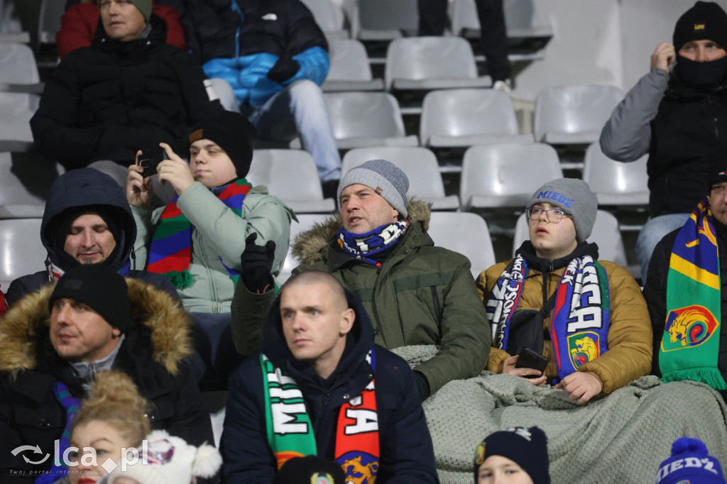 Kibice na meczu Miedzi z Tychami