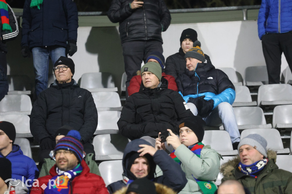 Kibice na meczu Miedzi z Tychami