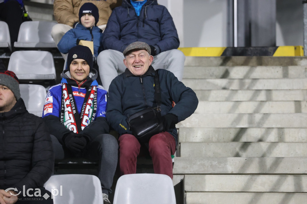 Kibice na meczu Miedzi z Tychami