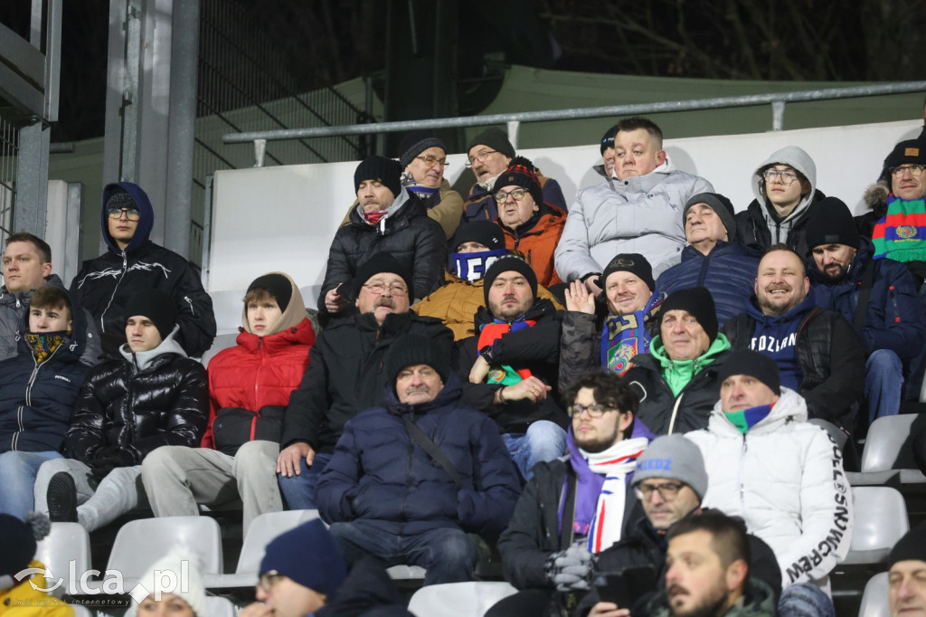 Kibice na meczu Miedzi z Tychami