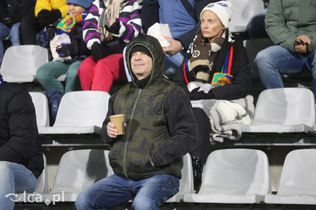Kibice na meczu Miedzi z Tychami