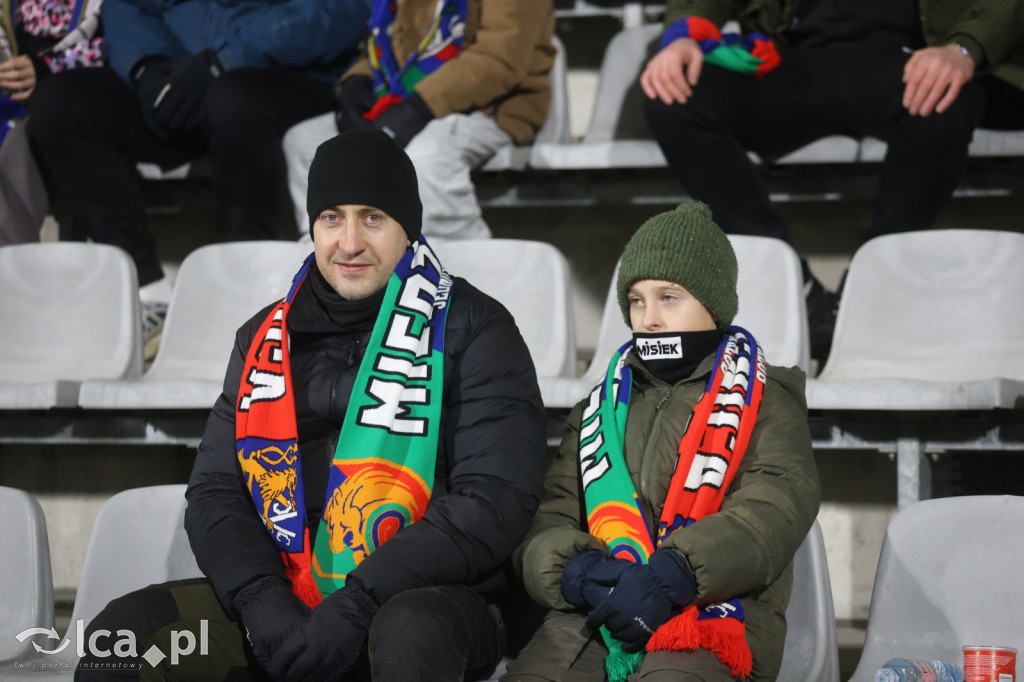 Kibice na meczu Miedzi z Tychami