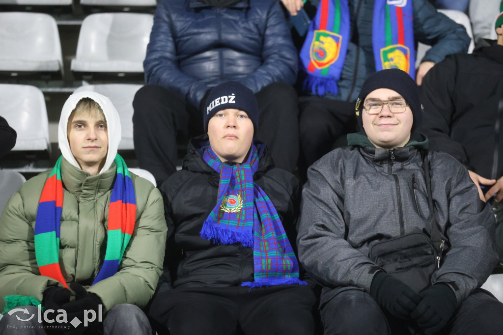Kibice na meczu Miedzi z Tychami