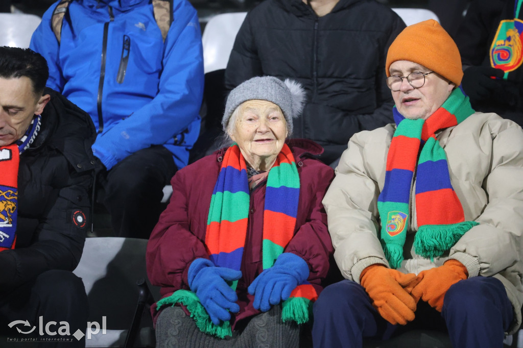 Kibice na meczu Miedzi z Tychami