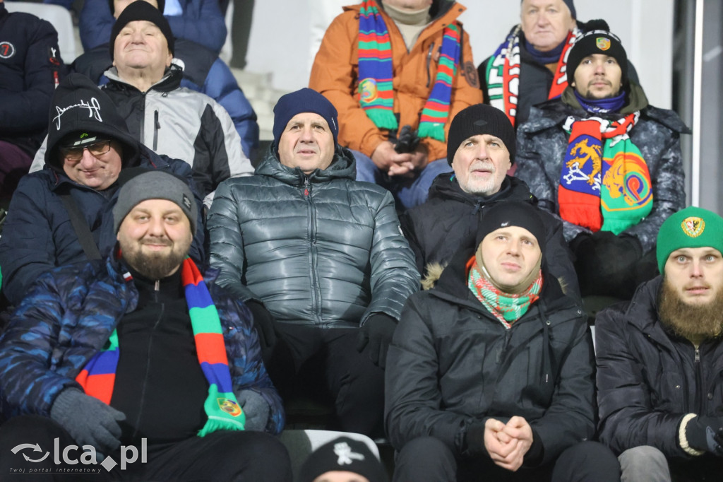 Kibice na meczu Miedzi z Tychami