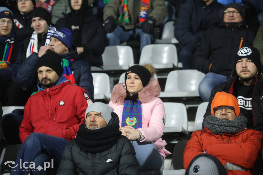 Kibice na meczu Miedzi z Tychami