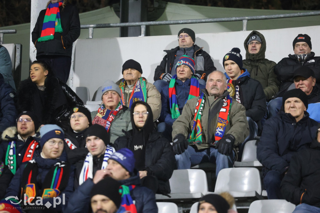 Kibice na meczu Miedzi z Tychami