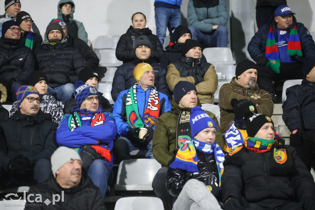 Kibice na meczu Miedzi z Tychami