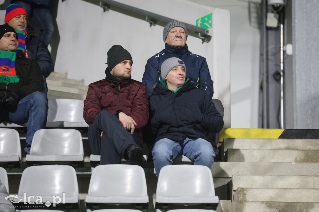 Kibice na meczu Miedzi z Tychami
