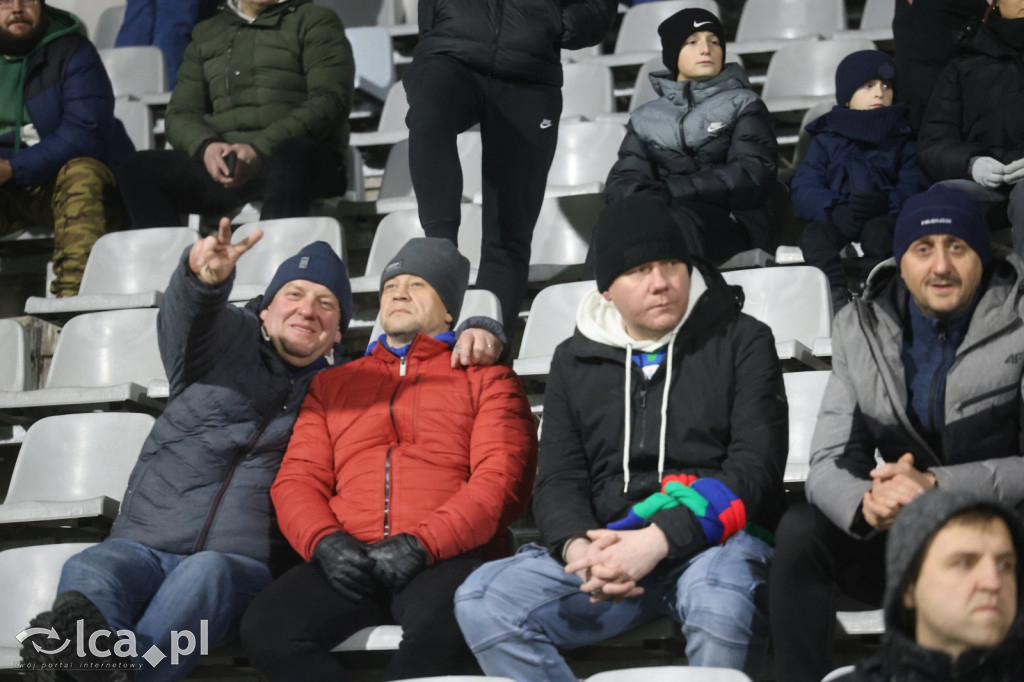 Kibice na meczu Miedzi z Tychami