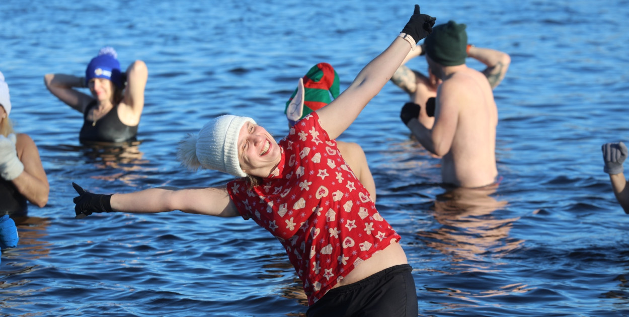 Świąteczne morsowanie w Kunicach