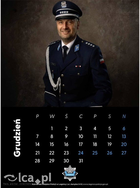Legniccy policjanci w kalendarzu na 2026 rok