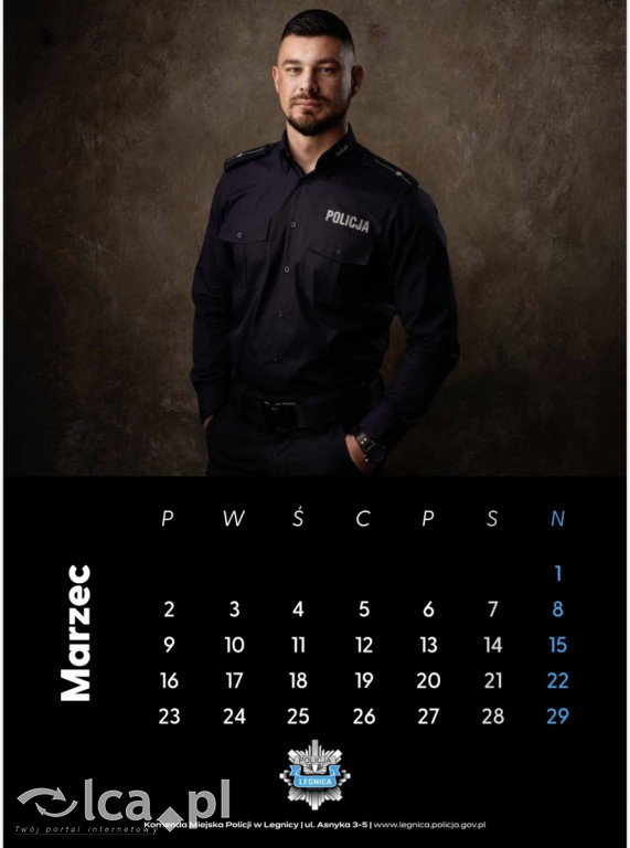 Legniccy policjanci w kalendarzu na 2026 rok