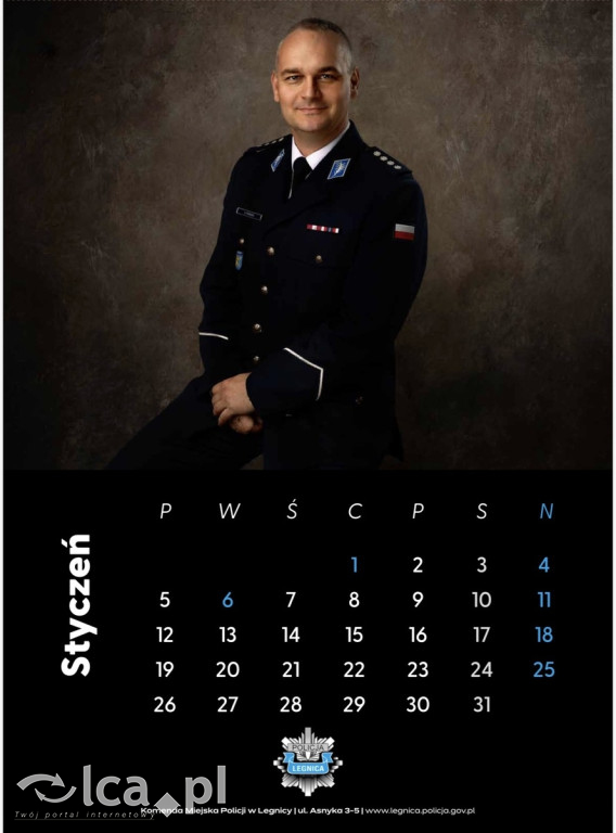 Legniccy policjanci w kalendarzu na 2026 rok