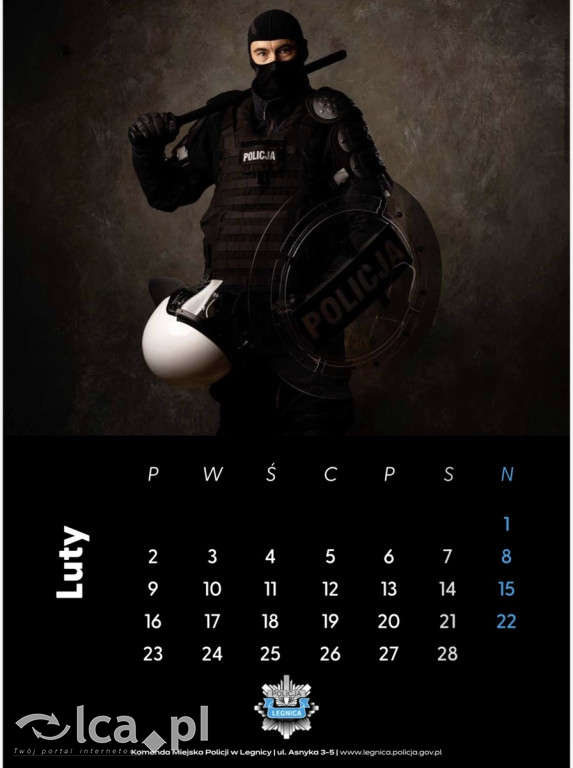 Legniccy policjanci w kalendarzu na 2026 rok