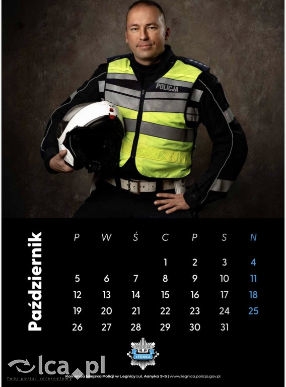 Legniccy policjanci w kalendarzu na 2026 rok