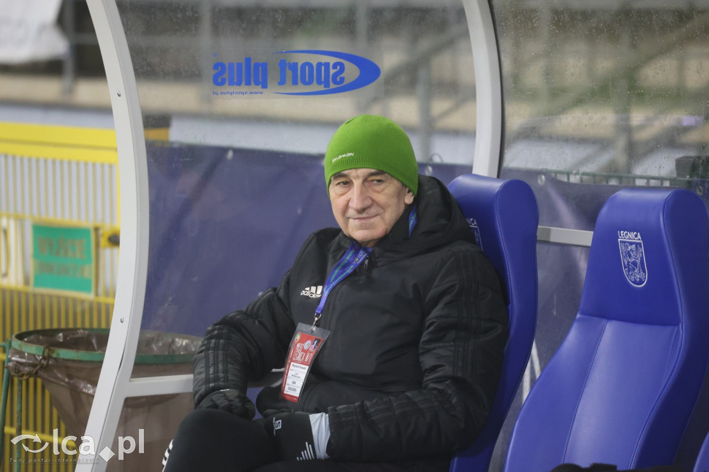 Kibice na meczu otwarcia wiosny w Legnicy