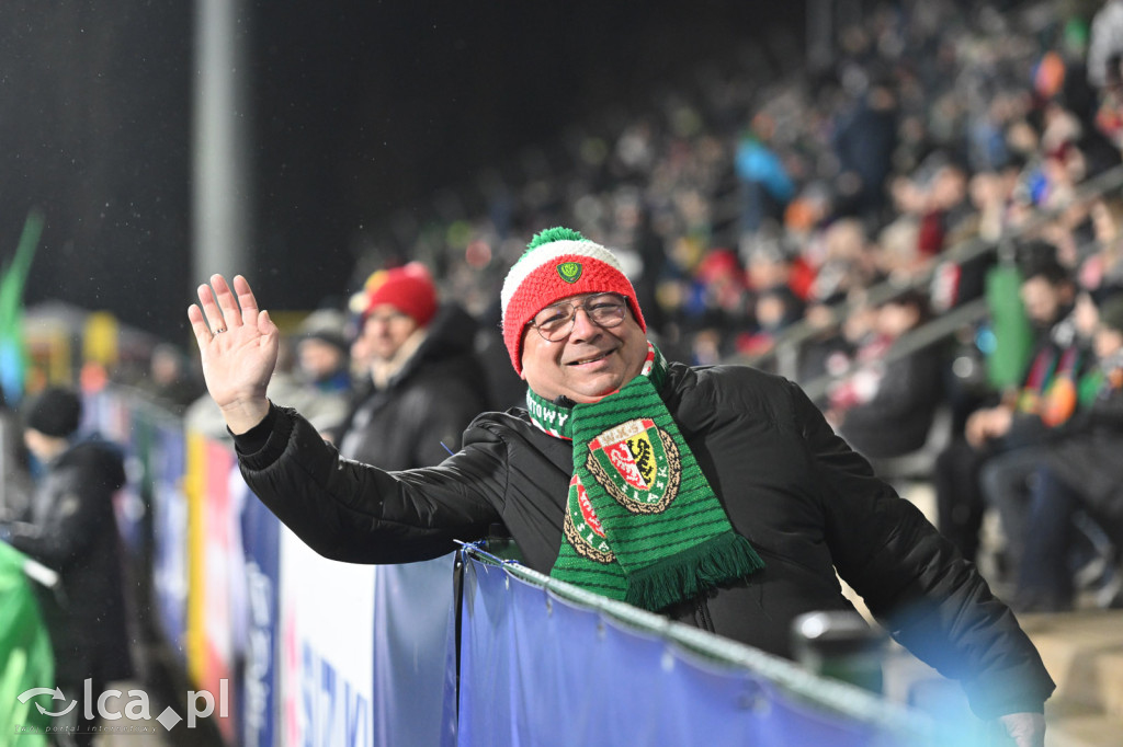 Kibice na meczu Miedź Legnica - Śląsk Wrocław