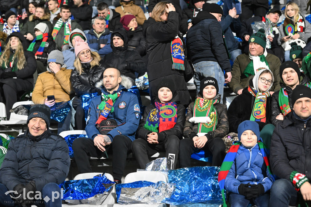 Kibice na meczu Miedź Legnica - Śląsk Wrocław
