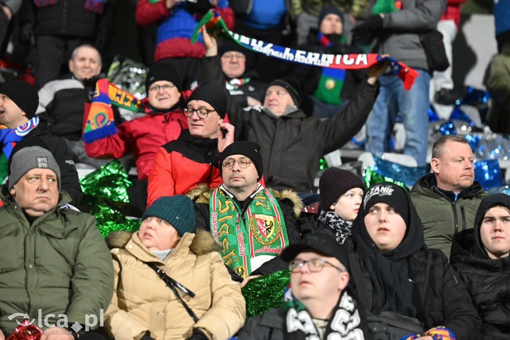 Kibice na meczu Miedź Legnica - Śląsk Wrocław