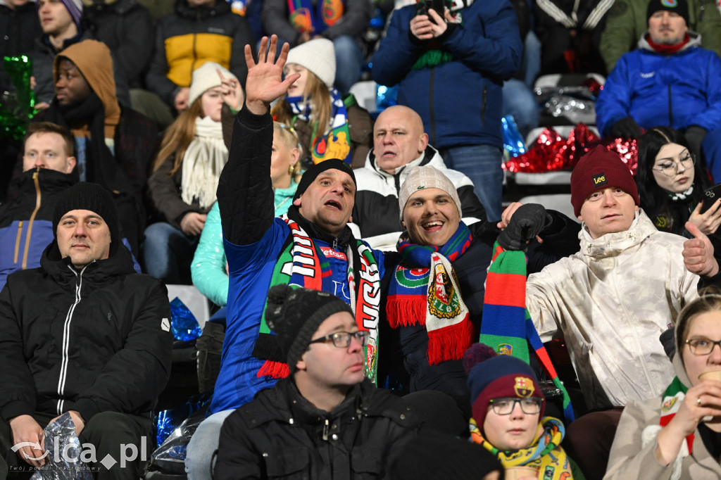 Kibice na meczu Miedź Legnica - Śląsk Wrocław