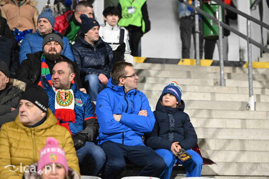 Kibice na meczu Miedź Legnica - Śląsk Wrocław