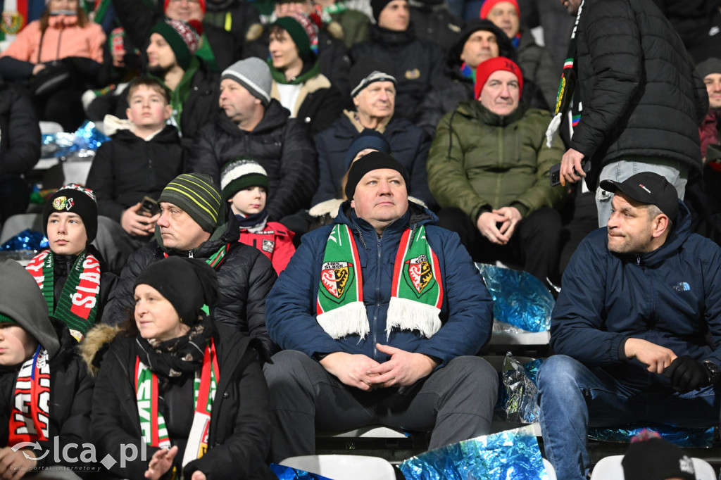 Kibice na meczu Miedź Legnica - Śląsk Wrocław