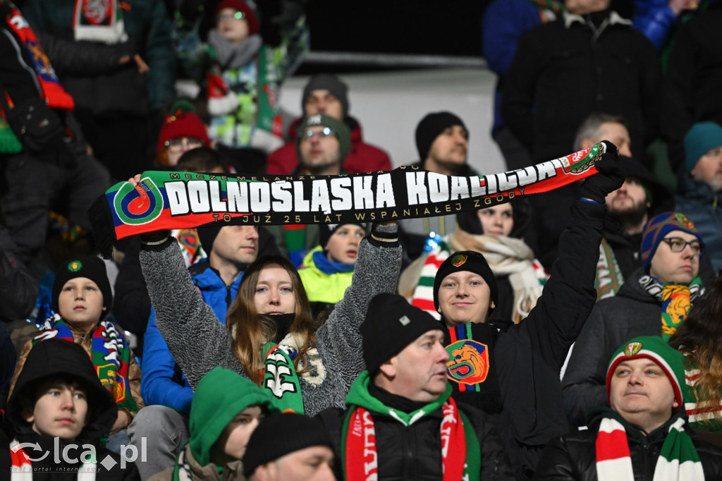 Kibice na meczu Miedź Legnica - Śląsk Wrocław