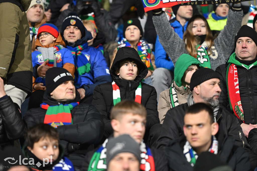 Kibice na meczu Miedź Legnica - Śląsk Wrocław