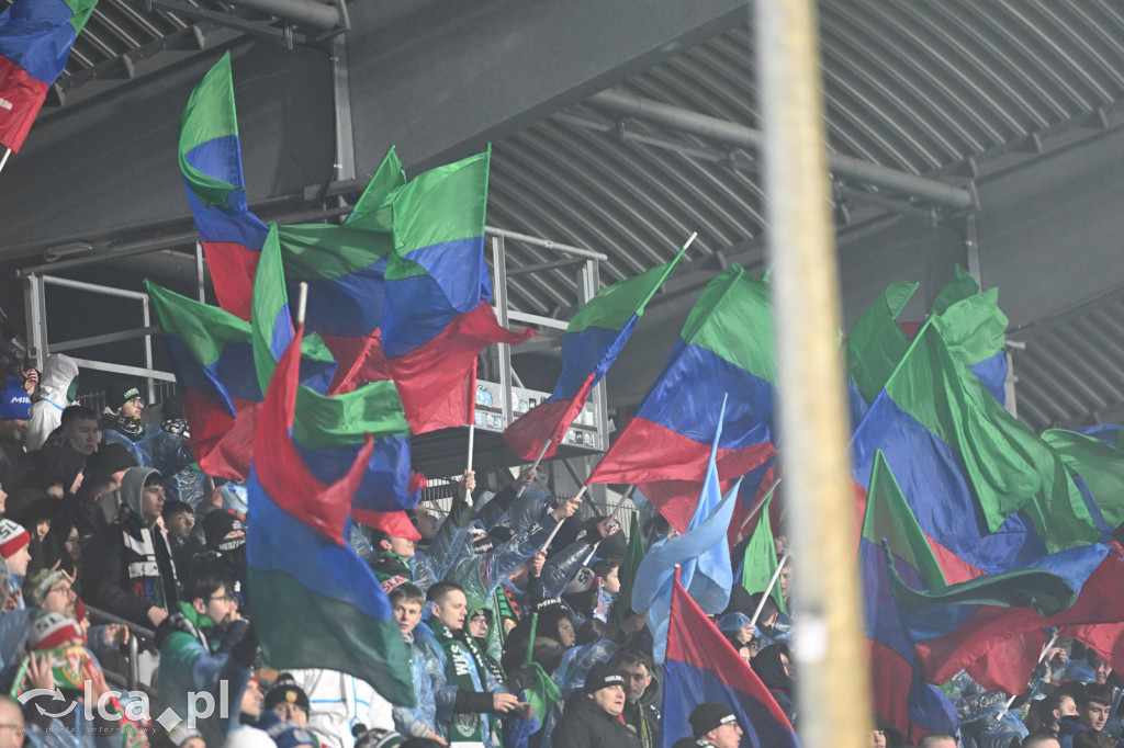 Kibice na meczu Miedź Legnica - Śląsk Wrocław